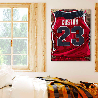 Washington Huskies Jersey Custom Canvas Print Wall Art for Boy Girl Men Women Basketball Personalized Canvas Art